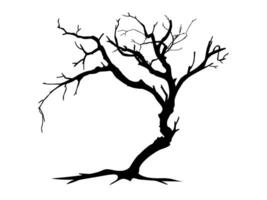 Black Branch Tree and roots. vector