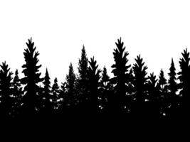 Set black palm tree nature forest view style. vector