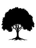 Black tree and root symbol simple style. vector