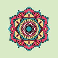 Colorful Intricate Mandala Design Featuring Geometric and Symmetrical Patterns vector