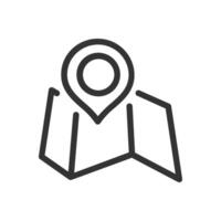 Map with location marker pin icon. Suitable for use in web design, mobile applications vector