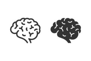Human brain icon set. Perfect for medical, educational, and scientific projects. Ideal for use in infographics, presentations, and websites vector