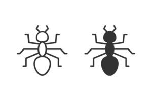 Simple ant illustration. Perfect for use in educational materials, design projects, or as a decorative element vector