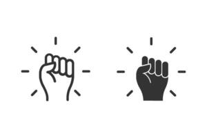 Power or strength icon. determination, and unity. Suitable for various design projects, including websites, presentations, and graphic designs vector