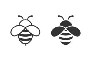 Minimalist silhouette of a bee. Perfect for logos, icons, and various design applications. Ideal for designs relating to nature, honey, or eco-friendly themes vector