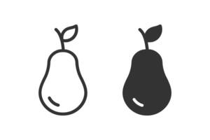 Pear or avocado. Perfect for use in food-related designs, healthy eating themes, or general design elements. Suitable for a variety of applications vector