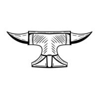 Anvil Illustration. Blacksmith Tool Isolated on White Background vector