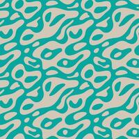 Abstract wavy shape seamless pattern illustration. Modern minimalist art print background psychedelic curved shapes on colorful pastel background. Fluid texture design fabric vector