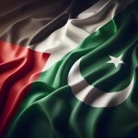 Palestine Pakistan Flags Unity photo
