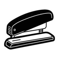 a black and white illustration of a stapler vector
