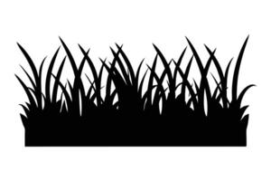 a black and white silhouette of grass. vector