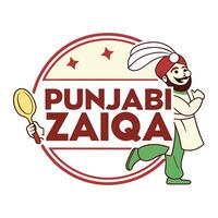 the logo for Punjab zaiqa. vector