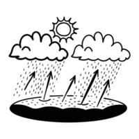 water cycle diagram illustration vector