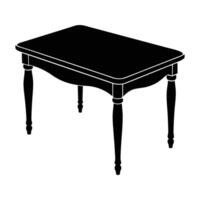 black and white illustration of a table vector