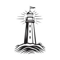 Lighthouse Logo Images. Lighthouse logo design template isolated Image isolated on white background vector