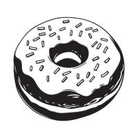 Sweet donut design image. Black and white Sweet donut design image vector