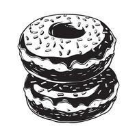 Delicious Donuts image isolated On A White Background vector