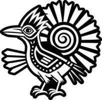 A filled style icon of roadrunner bird symbol vector
