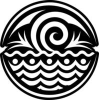 A glyph style icon of water wave symbol vector