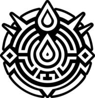 The logo for the game is shown in black and white vector