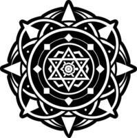 A solid style icon of hopi motif symbol vector