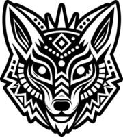 A solid style icon of coyote trickster symbol vector