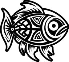 A filled style icon of hopi fish symbol vector