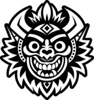 A glyph style icon of diablada mask symbol vector