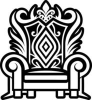 A glyph style icon of throne symbol vector