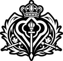 A filled style icon of crown symbol vector