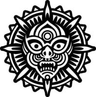 A solid style icon of peru vision symbol vector