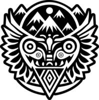 A glyph style icon of peruvian bird tattoo vector