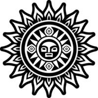 A solid style icon of hopi deity symbol vector