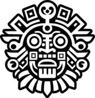 A filled style icon of mayan symbol vector