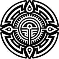 A filled style icon of hopi pathway symbol vector