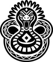 A solid style icon of snake totem symbol vector