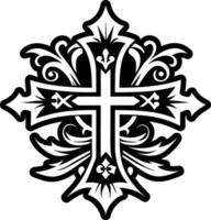 A filled style icon of cross banner symbol vector