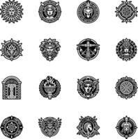 A glyph style icon of apollo sun symbol vector