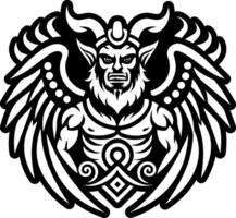 A solid style icon of mythical creature symbol vector