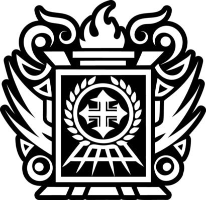 A glyph style icon of ancient firepit tattoo
