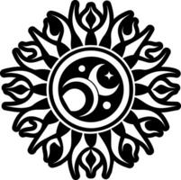 A solid style icon of celestial symbol tattoo vector