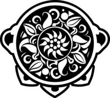 A filled style icon of hispanic art symbol vector