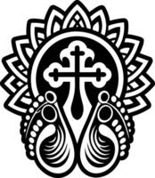 A filled style icon of divinity tattoo vector
