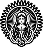 A solid style icon of guadalupe symbol vector