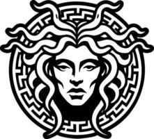 A filled style icon of medusa symbol vector