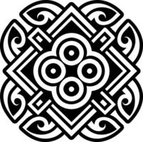 A filled style icon of incan art symbol vector