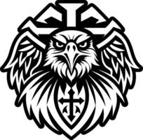 A filled style icon of eagle head symbol vector