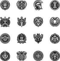 A solid style icon of roman symbol vector