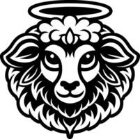 A filled style icon of sheep symbol vector