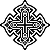 A filled style icon of orthodox symbol vector